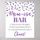 Silver Lila Mama osa Bar Babydusche Poster (Vorne)