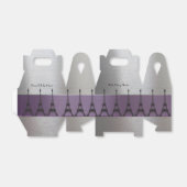 Silver Lila Metallic Paris Eiffel Personalisiert Geschenkschachtel (Ungefaltet)