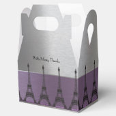 Silver Lila Metallic Paris Eiffel Personalisiert Geschenkschachtel (Geöffnet)
