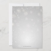 Silver Lila Schneeflocken Winterabend Probe Einladung (Rückseite)