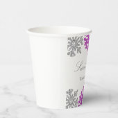 Silver Lila Snowflake Winter Sweet 16 Pappbecher (Rechts)