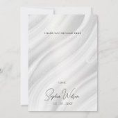 Silver Lila Sparkle Dress Quinceañera Vielen Dank Einladung (Rückseite)