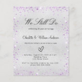 Silver lila voor Budget Erneuerung Einladung Flyer (Vorne)