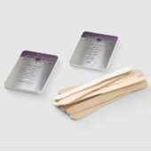 Silver Lila Wedding Program Fächer (Non-assembled)