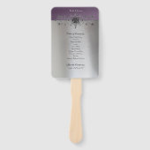 Silver Lila Wedding Program Fächer (Vorderseite)