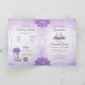 Silver Lilac Lavender Charro Quinceanera geklappt Einladung