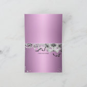 Silver Lilac Sparkle Masquerade Vielen Dank Dankeskarte (Innenseite)