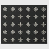 Silver Lilie - benutzerdefinierte Hintergrundfarbe Geschenkpapier (Flach)