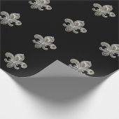 Silver Lilie - benutzerdefinierte Hintergrundfarbe Geschenkpapier (Ecke)