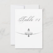 Silver Lilie Empfang Table Card Einladung (Rückseite)