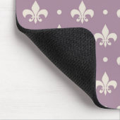 Silver Lilie Muster auf lila Hintergrund Mousepad (Ecke)