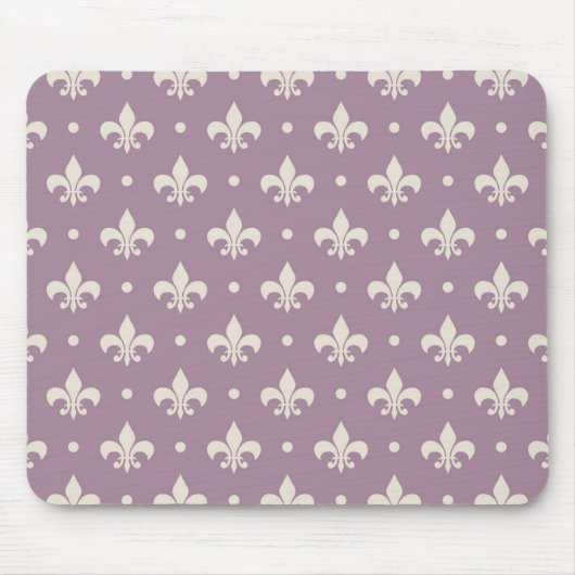 Silver Lilie Muster auf lila Hintergrund Mousepad (Vorne)
