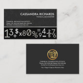 Silver Line Bookkeeping Number Symbols Visitenkarte (Vorne/Hinten)