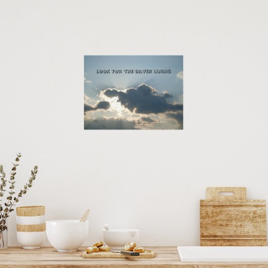 SILVER LINING CLOUDS-Plakat Poster (Küche)