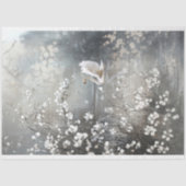 Silver Lining Ethereal Parisian Swan Scene Seidenpapier (Vorderseite)