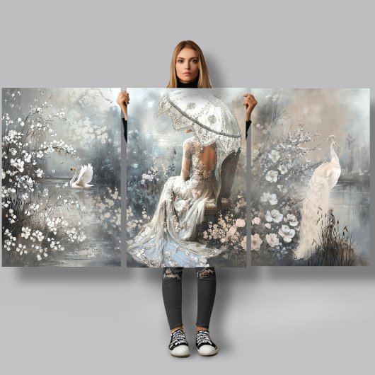 Silver Lining Romantic Heavyweight Decoupage SET Geschenkpapier Set