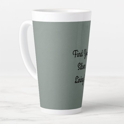 Silver Lining Verzierte Latte Tasse (Linke Ecke)