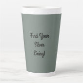 Silver Lining Verzierte Latte Tasse (Vorderseite)