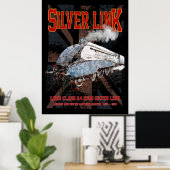 Silver Link LNER Class A4 2509 Locomotive UK flag Poster (Heimbüro)
