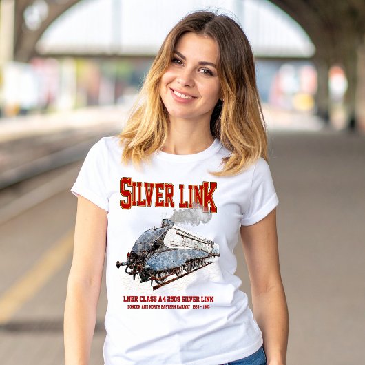 Silver Link - LNER Class A4 2509 Steam Train Loco T-Shirt
