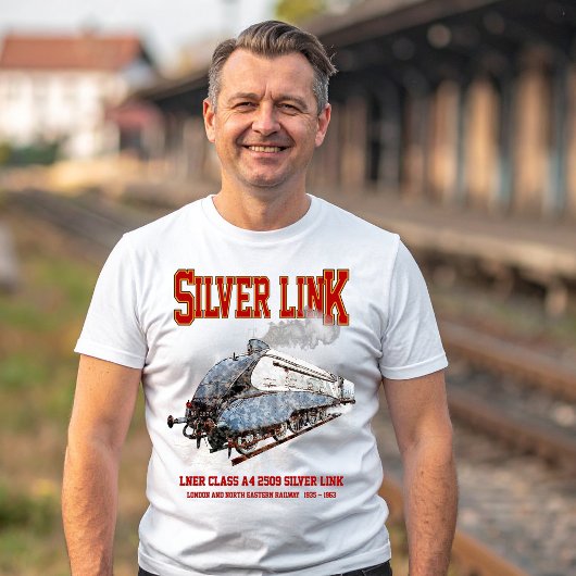 Silver Link - LNER Class A4 2509 Steam Train Loco T-Shirt