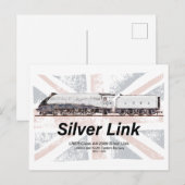 Silver Link LNER Class A4 Locomotive profile flag Postkarte (Vorne/Hinten)