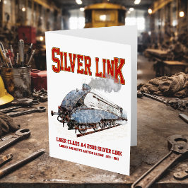 Silver Link - LNER Klasse A4 2509 Dampfzug Loco Dankeskarte