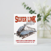 Silver Link - LNER Klasse A4 2509 Dampfzug Loco Postkarte (Stehend Vorderseite)