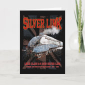 Silver Link LNER Klasse A4 2509 Lokomotive UK-Flag Dankeskarte (Vorderseite)