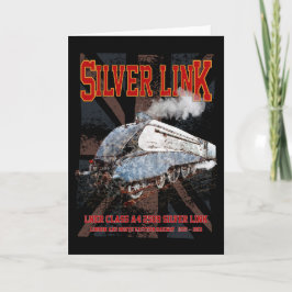 Silver Link LNER Klasse A4 2509 Lokomotive UK-Flag Dankeskarte