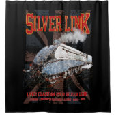 Silver Link LNER Klasse A4 2509 Lokomotive UK-Flag Duschvorhang (Vorderseite)
