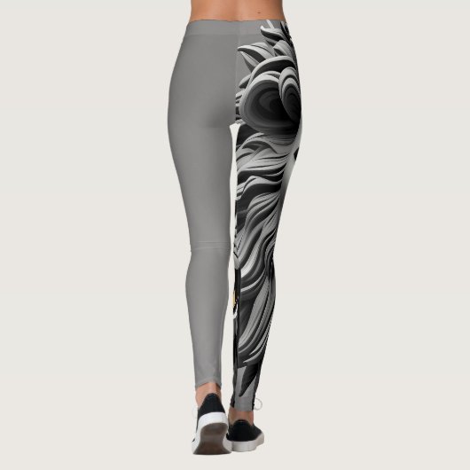 Silver Lions Head Design Leggings (Rückseite)