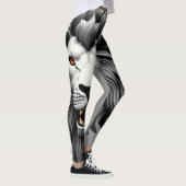 Silver Lions Head Design Leggings (Rechts)
