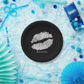 Silver Lips Imitate Sparkle Kiss Beauty Makeup Par Pappteller (Party)