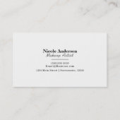 Silver Lips Kiss Makeup Beauty Glam Chic White Visitenkarte (Rückseite)