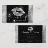 Silver Lipstick Makeup Lippen Visitenkarte (Vorne/Hinten)
