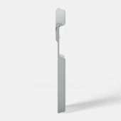 Silver Liquid Chrome Tropfens Metal Monogram iPhone Hülle (Linke Seite)