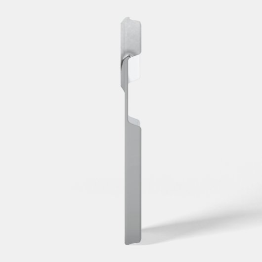 Silver Liquid Chrome Tropfens Metal Monogram iPhone Hülle (Linke Seite)