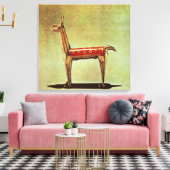 Silver Llama Figurine, aus Peru, nach 1438 Leinwanddruck (Insitu (Wohnzimmer))