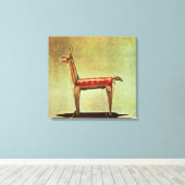 Silver Llama Figurine, aus Peru, nach 1438 Leinwanddruck (Insitu (Holzboden))