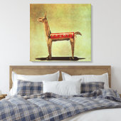 Silver Llama Figurine, aus Peru, nach 1438 Leinwanddruck (Insitu (Schlafzimmer))