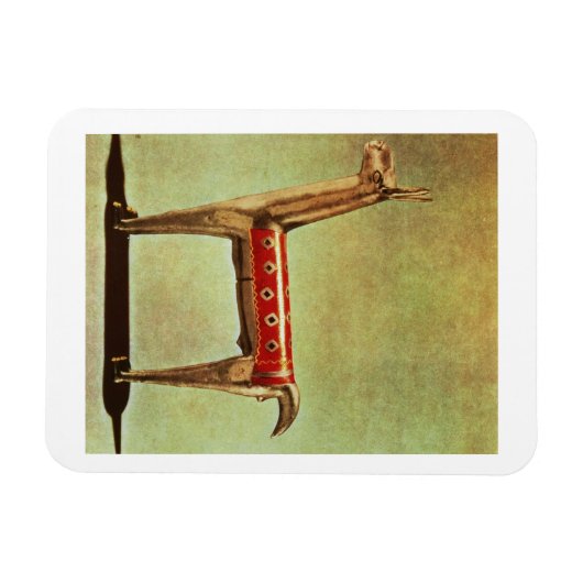 Silver Llama Figurine, aus Peru, nach 1438 Magnet (Horizontal)