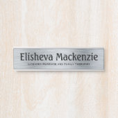 Silver LMFT Therapist Office Türschild Plakat (Vorderseite )