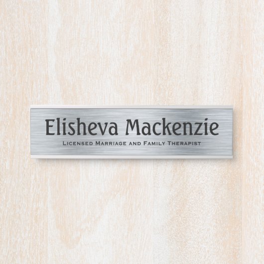 Silver LMFT Therapist Office Türschild Plakat (Vorderseite )