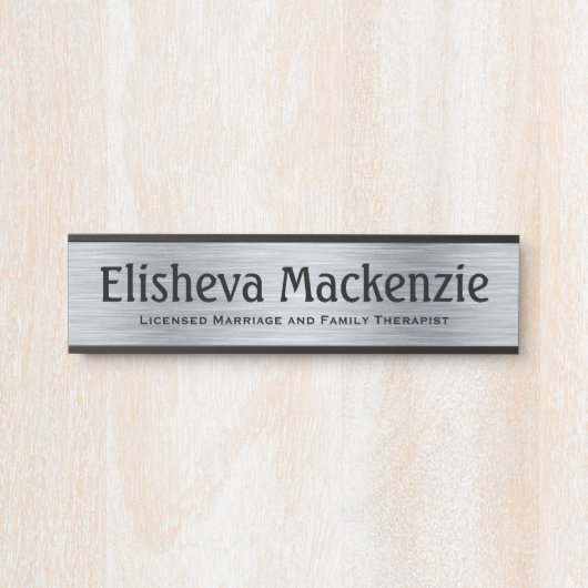 Silver LMFT Therapist Office Türschild Plakat (Vorderseite )