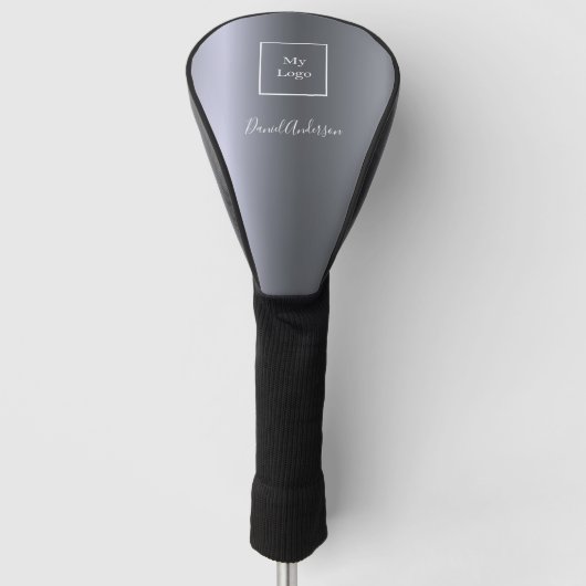Silver Logo Firmenlogo - Metallschrift Golf Headcover (Vorderseite)