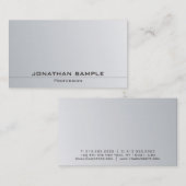 Silver Look Anspruchsvoller Schlichter Trendy Visitenkarte (Vorne/Hinten)