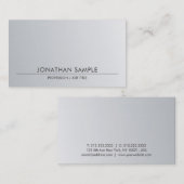Silver Look Ausgeklügeltes Design Trendy Visitenkarte (Vorne/Hinten)