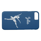 Silver Look Ballerina in Midnight Blue Case-Mate iPhone Hülle (Rückseite (Horizontal))