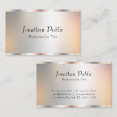 Silver Look Beruflich Elegante Vorlage Moderne Visitenkarte (Vorne/Hinten)